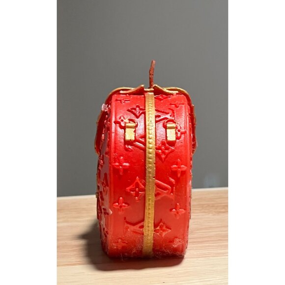 Inspired Red & Gold Decorative Candle - Picture 4 of 9